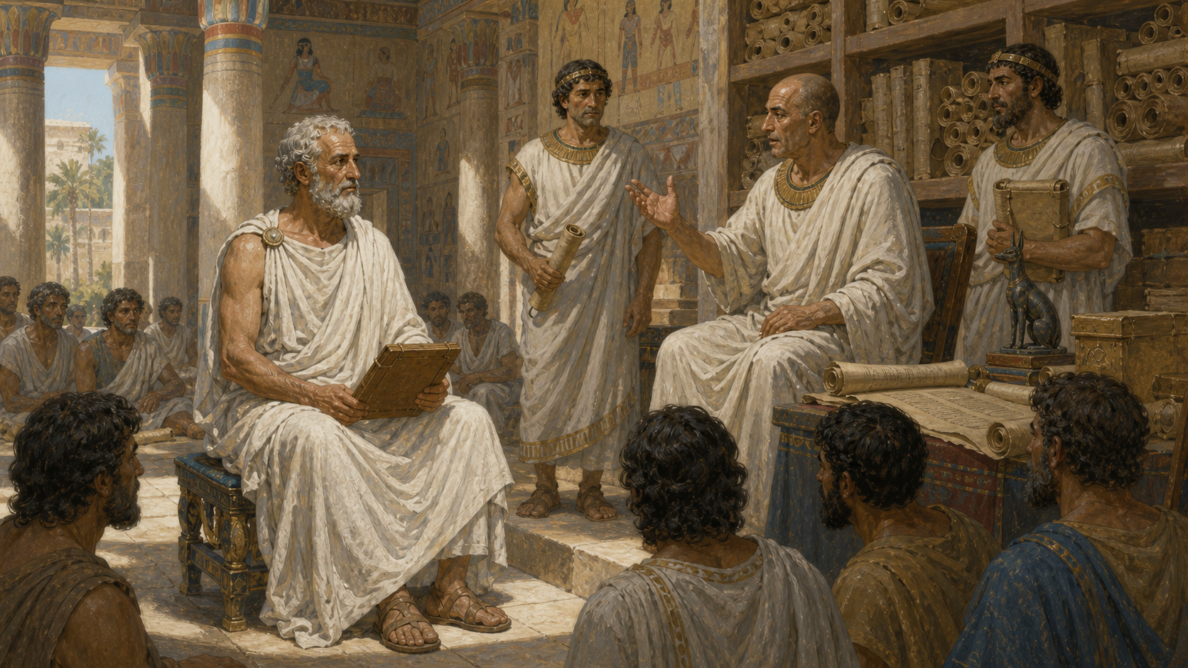 Ο Σόλων ακούει την παλιά ιστορία