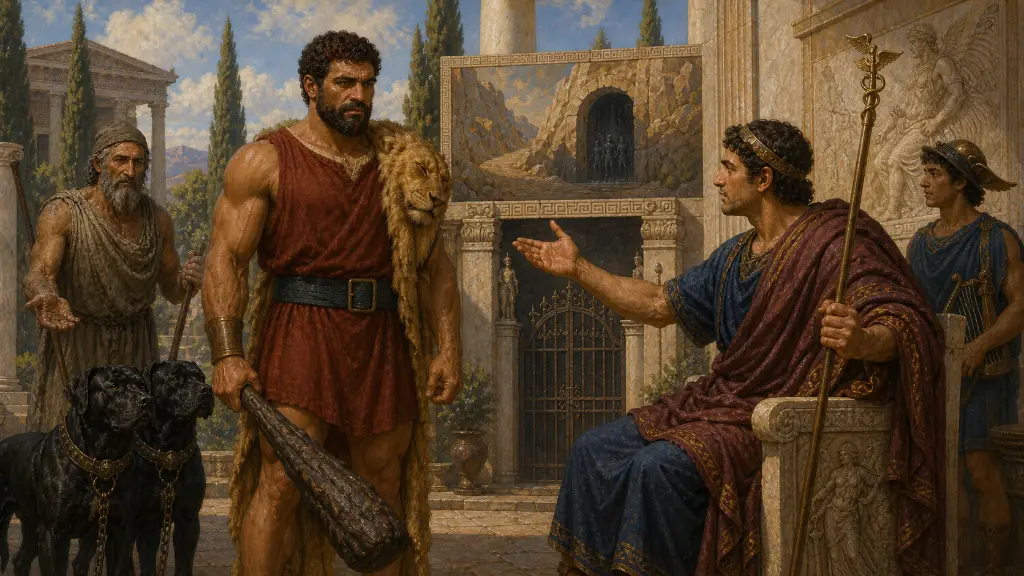 Ο Ηρακλής και ο Κέρβερος — command