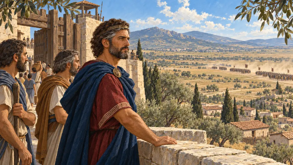 Ο Κόδρος βλέπει τον στρατό να πλησιάζει την Αθήνα.