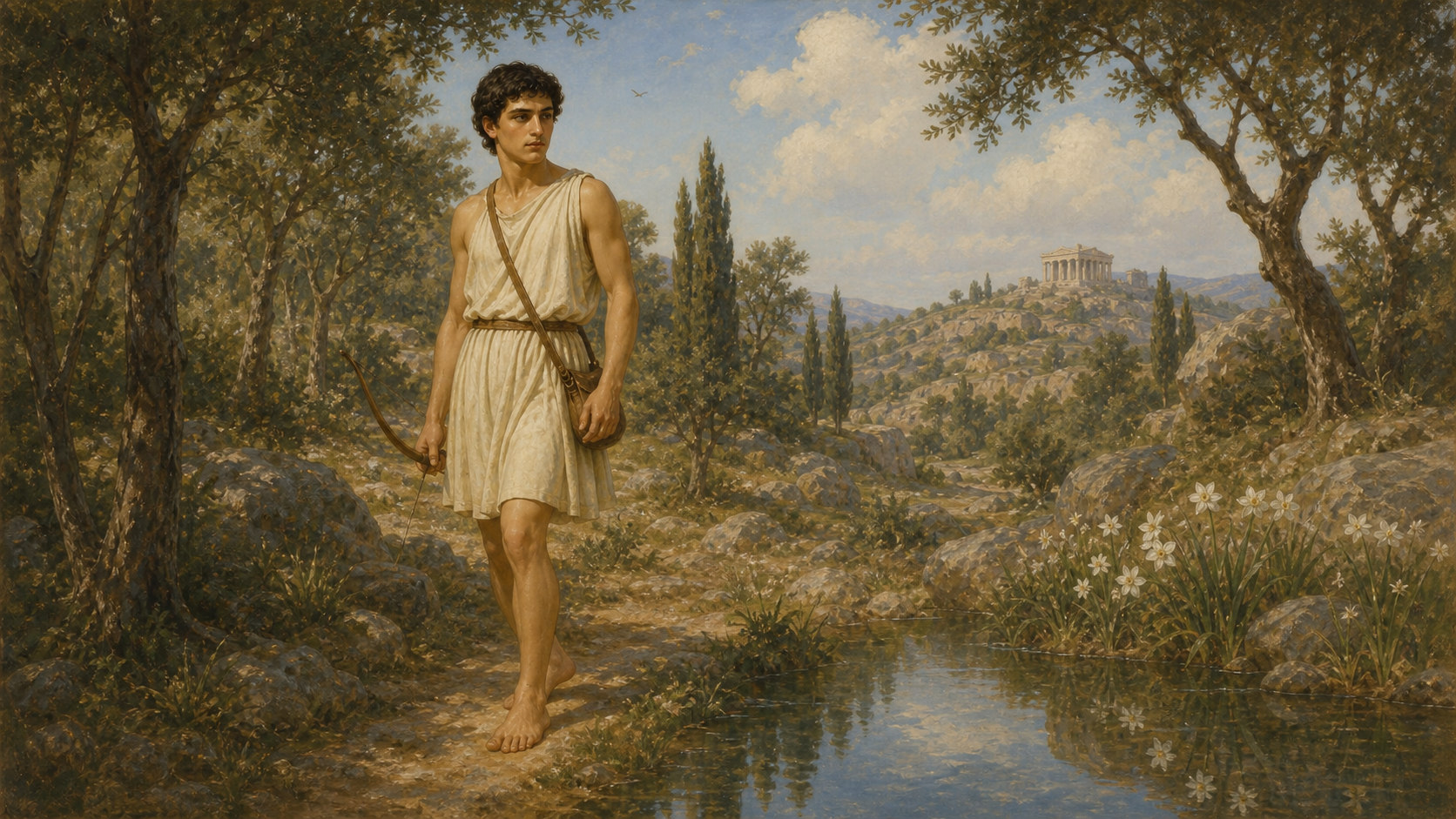 Ο Νάρκισσος — Ο Νάρκισσος επιστρέφει από το κυνήγι