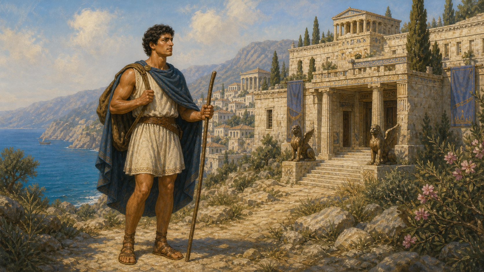 Ο Πήγασος και ο Βελλεροφόντης — Ο Βελλεροφόντης φτάνει στη Λυκία