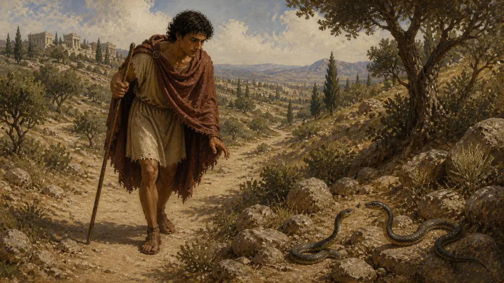 Ο νεαρός Τειρεσίας και τα δύο φίδια