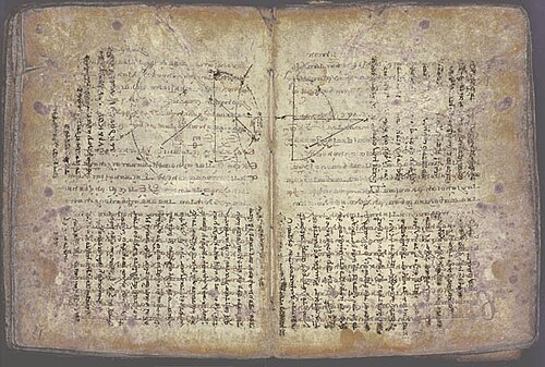 The Archimedes Palimpsest, «Περί οχουμένων» (On Floating Bodies), 10th century