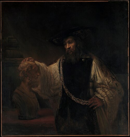 Aristotle with a Bust of Homer, Rembrandt, 1653
