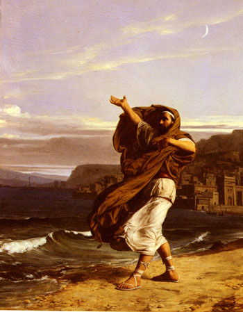 Démosthène s'exerçant à la parole (Demosthenes practising oratory), Lecomte du Nouÿ, 1870