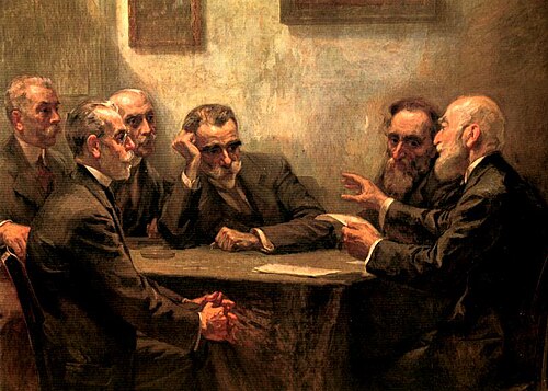 Οι ποιητές του Παρνασσού (The poets of the Parnassos club), Georgios Roilos, c. 1919