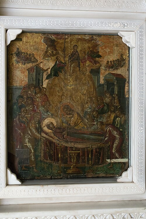 Η Κοίμησις της Θεοτόκου, icon, Ermoupoli (Syros), before 1567