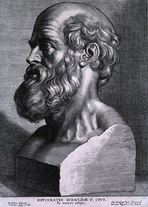 Hippocrates, engraving by Paulus Pontius after Rubens, 1638
