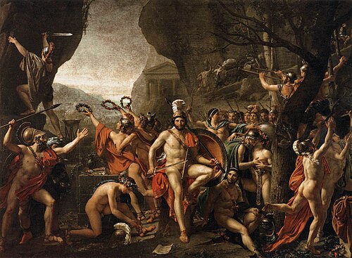 Léonidas aux Thermopyles, Jacques-Louis David, 1814