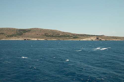 Η Μακρόνησος (Makronisos), island of the post-war exile camps where he was held