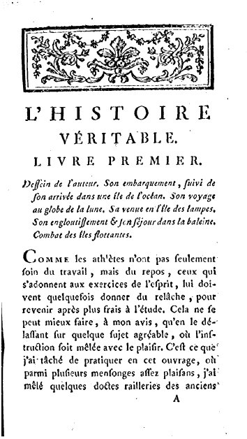 Histoire véritable, French edition, Amsterdam 1787