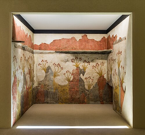 Η τοιχογραφία της Άνοιξης (Spring Fresco), Akrotiri, 17th c. BC, National Archaeological Museum, Athens