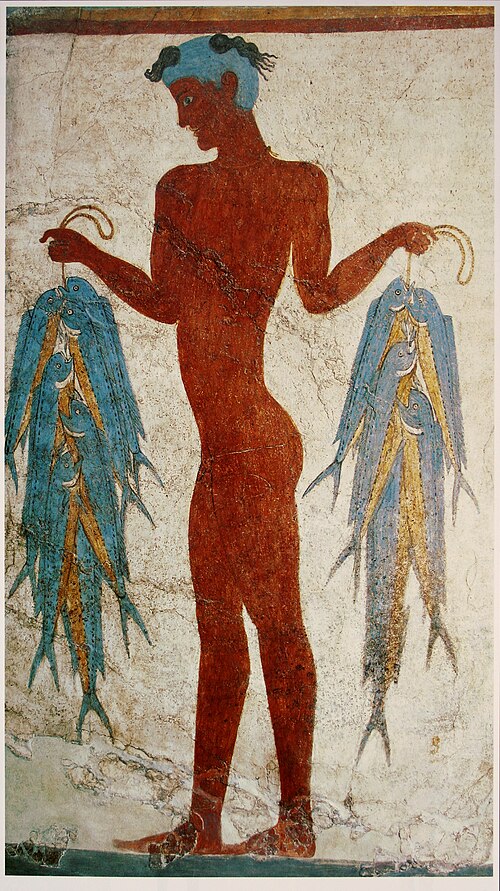 Ο Ψαράς (Fisherman fresco), Akrotiri, 17th c. BC