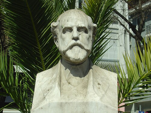 Bust of Lorentzos Mavilis by Petros Roumpos, Mavili Square, Athens
