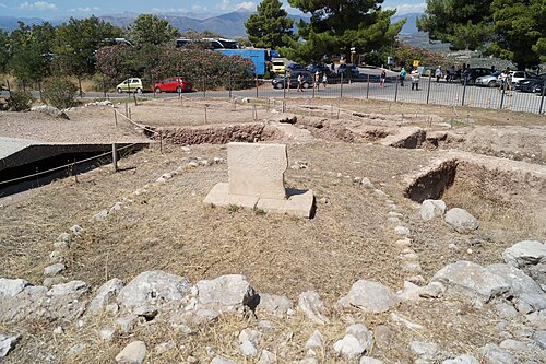 Grave Circle B at Mycenae, excavated from 1952