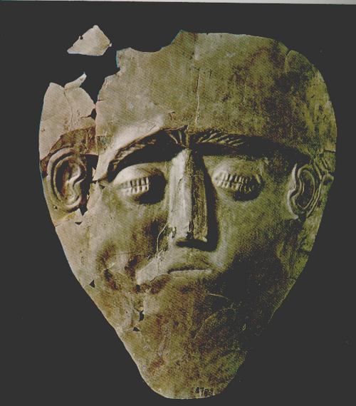 Electrum death mask from Grave Circle B (grave Γ), National Archaeological Museum, Athens