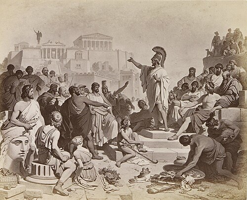 Pericles' Funeral Oration (Das Zeitalter des Perikles), Philipp Foltz, 1852