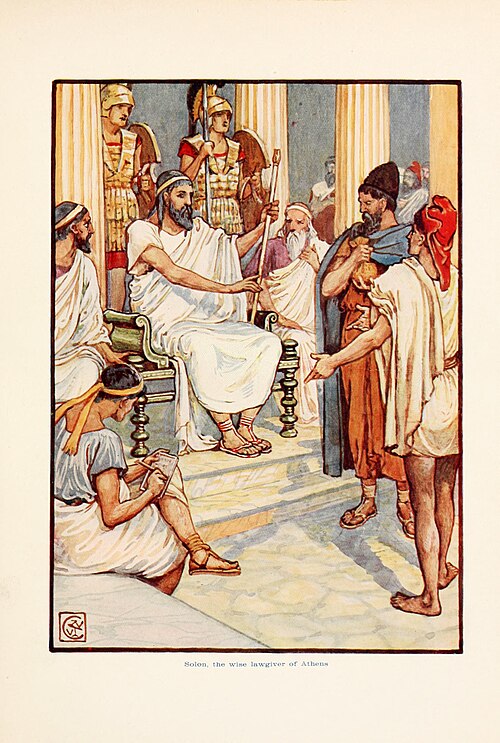 Solon, the wise lawgiver of Athens, Walter Crane, 1910