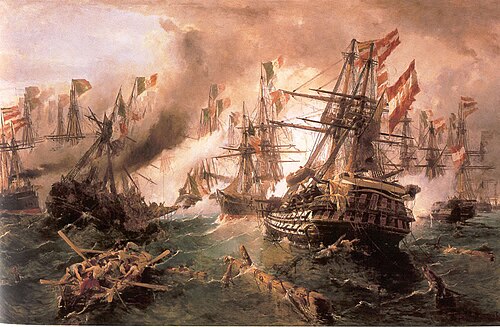 Η ναυμαχία της Λίσσης (The Naval Battle of Lissa), c. 1869