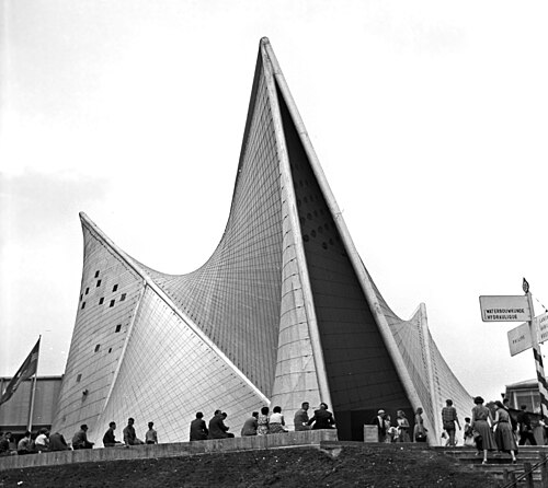 Philips Pavilion, Expo 58, Brussels (Le Corbusier and Xenakis), 1958